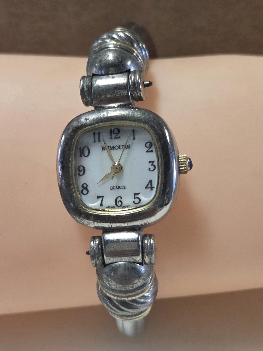 Rumours Silver-Tone Women's Quartz Bracelet Watch - Silver New Battery